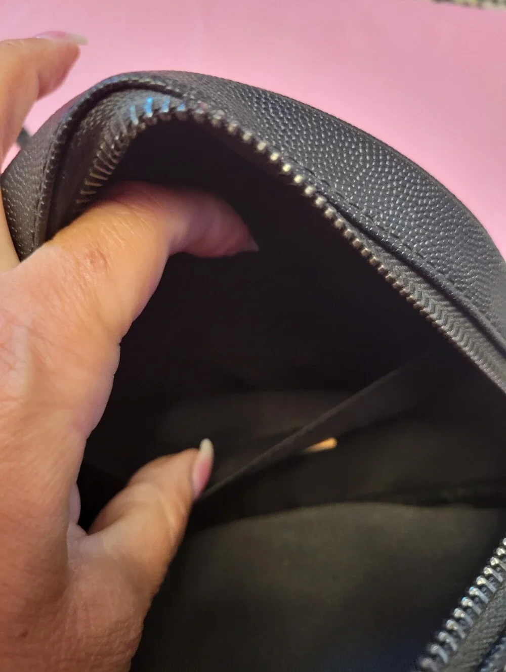 Black Quilted Round Crossbody Bag